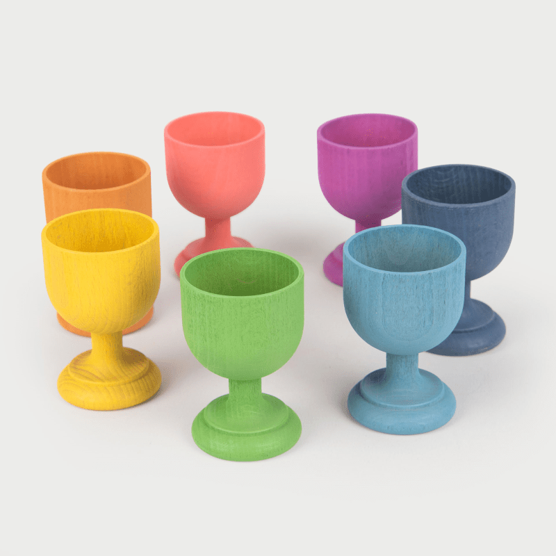 Tickit - Tickit - Regenboog Houten Eierdopjes set - Playlaan