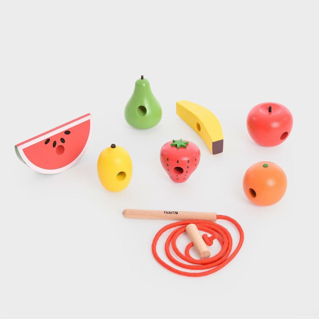 Tickit - Tickit - Rijgspel met houten fruit - Playlaan
