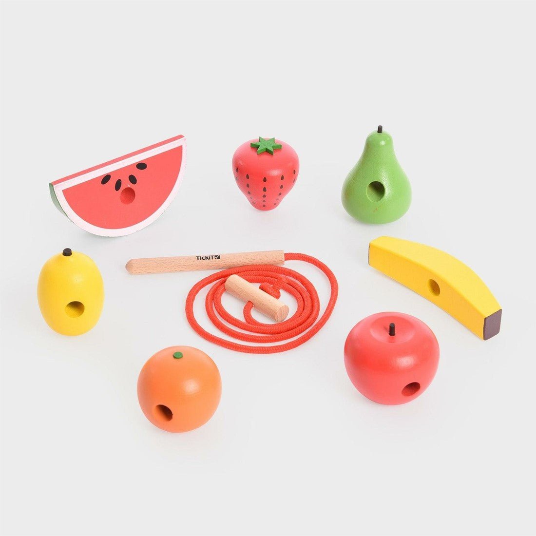 Tickit - Tickit - Rijgspel met houten fruit - Playlaan