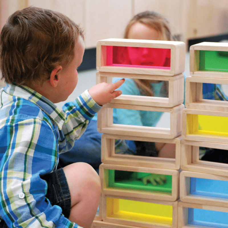 Tickit - Tickit - Sensorische Bouwblokken Regenboog 36st - Playlaan