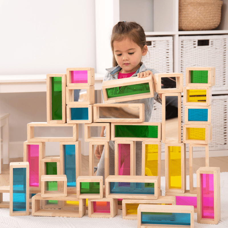 Tickit - Tickit - Sensorische Bouwblokken Regenboog 36st - Playlaan