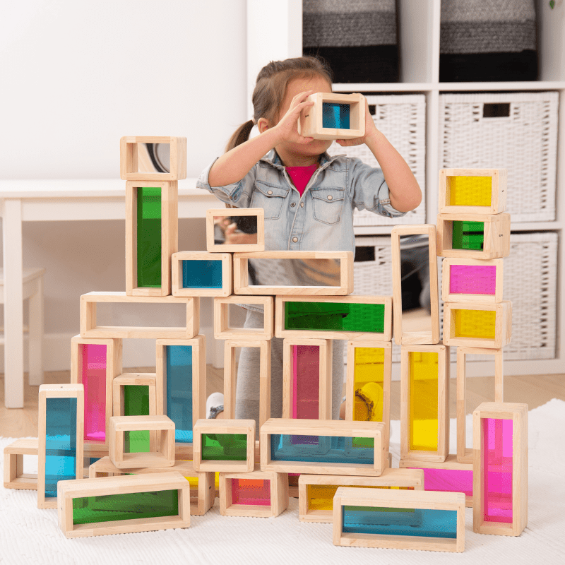 Tickit - Tickit - Sensorische Bouwblokken Regenboog 36st - Playlaan