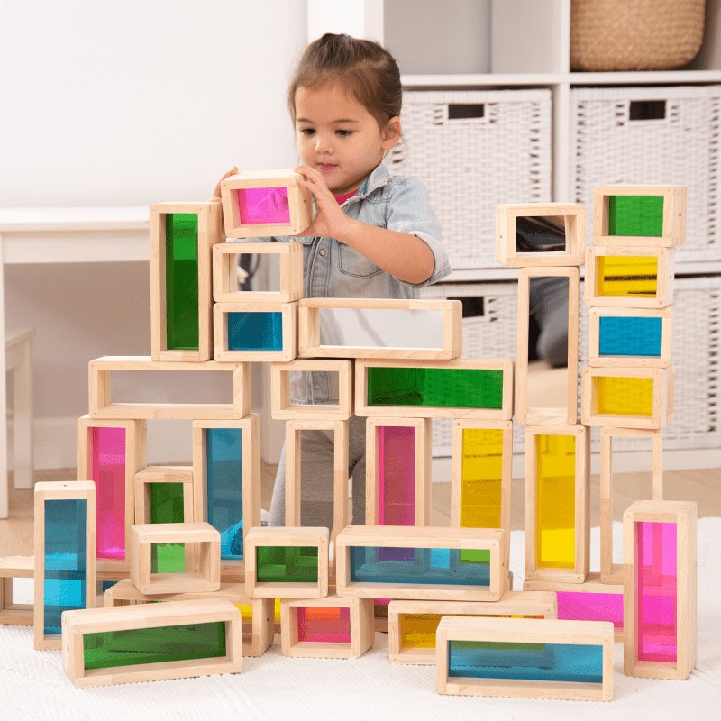 Tickit - Tickit - Sensorische Bouwblokken Regenboog 36st - Playlaan
