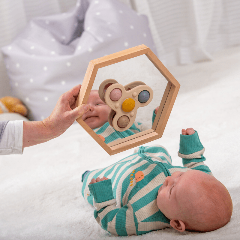 Tickit - Tickit - Silisoft Jumbo Sensorische Spinner – Aardetinten - Playlaan
