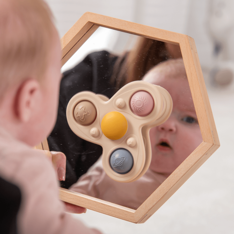 Tickit - Tickit - Silisoft Jumbo Sensorische Spinner – Aardetinten - Playlaan