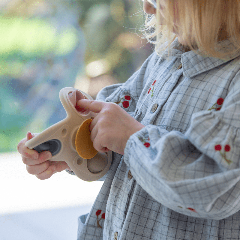 Tickit - Tickit - Silisoft Jumbo Sensorische Spinner – Aardetinten - Playlaan