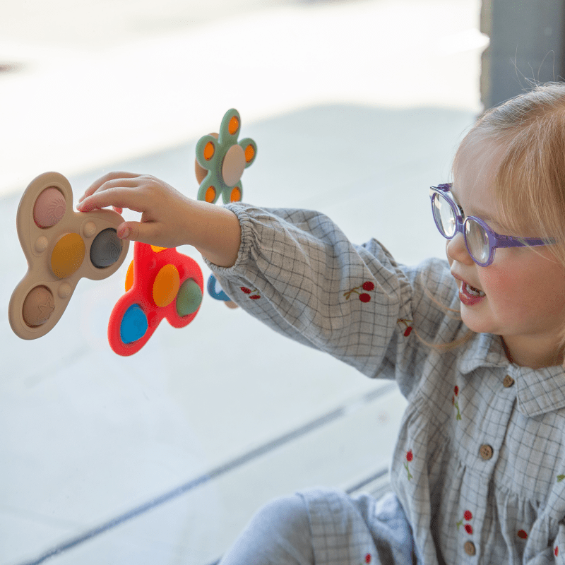 Tickit - Tickit - Silisoft Jumbo Sensorische Spinner – Aardetinten - Playlaan