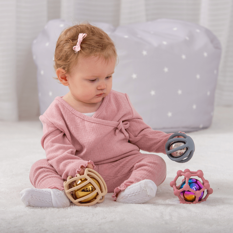 Tickit - Tickit - Silisoft Sensorische Stalen Ballen – Aardetinten, set van 6 - Playlaan