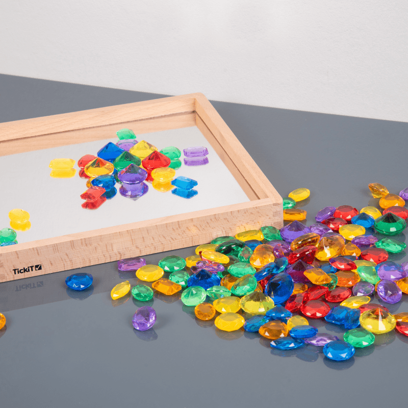 Tickit - Tickit - Transparant stenen kleurrijk 144st - Playlaan