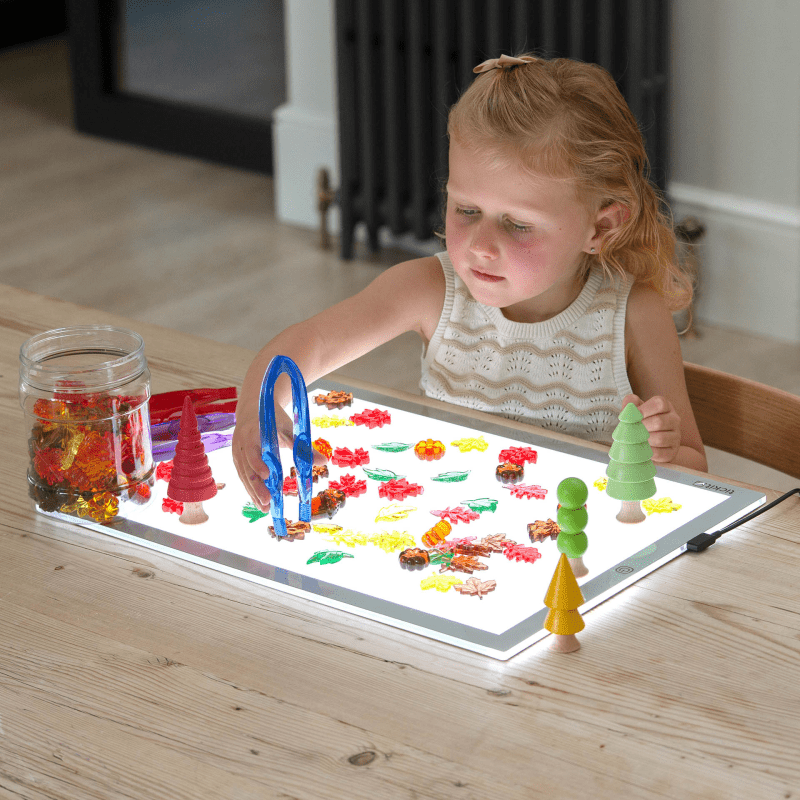 Tickit - Tickit - Transparante gekleurde bladeren en zaden stenen (120 stuks) - Playlaan