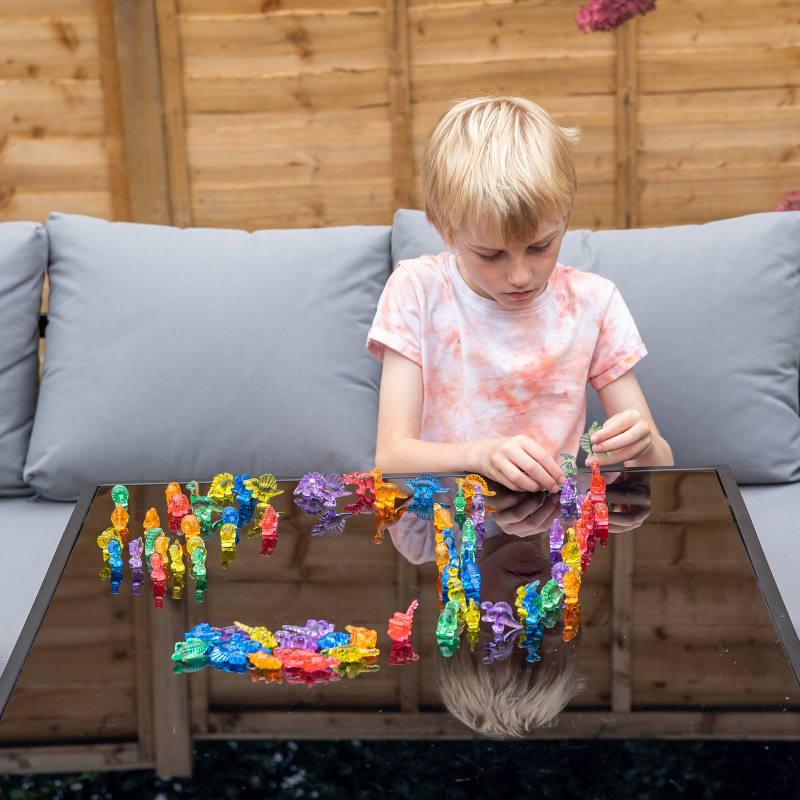 Tickit - Tickit - Transparante gekleurde dinosaurussen (72 stuks) - Playlaan