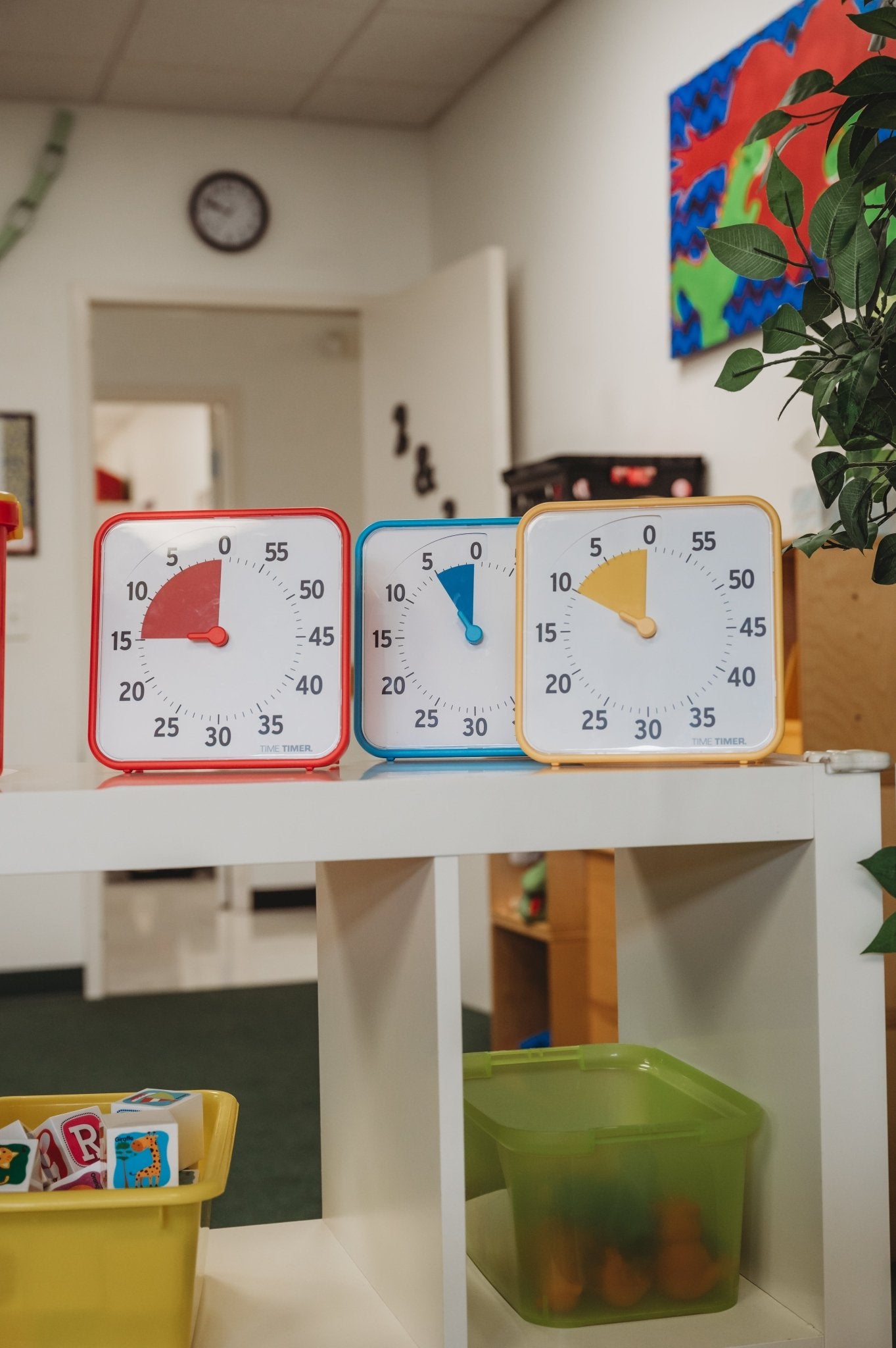 Time Timer - Time Timer - Medium Learning Center Classroom Set Primaire Kleuren 19x19cm - Playlaan