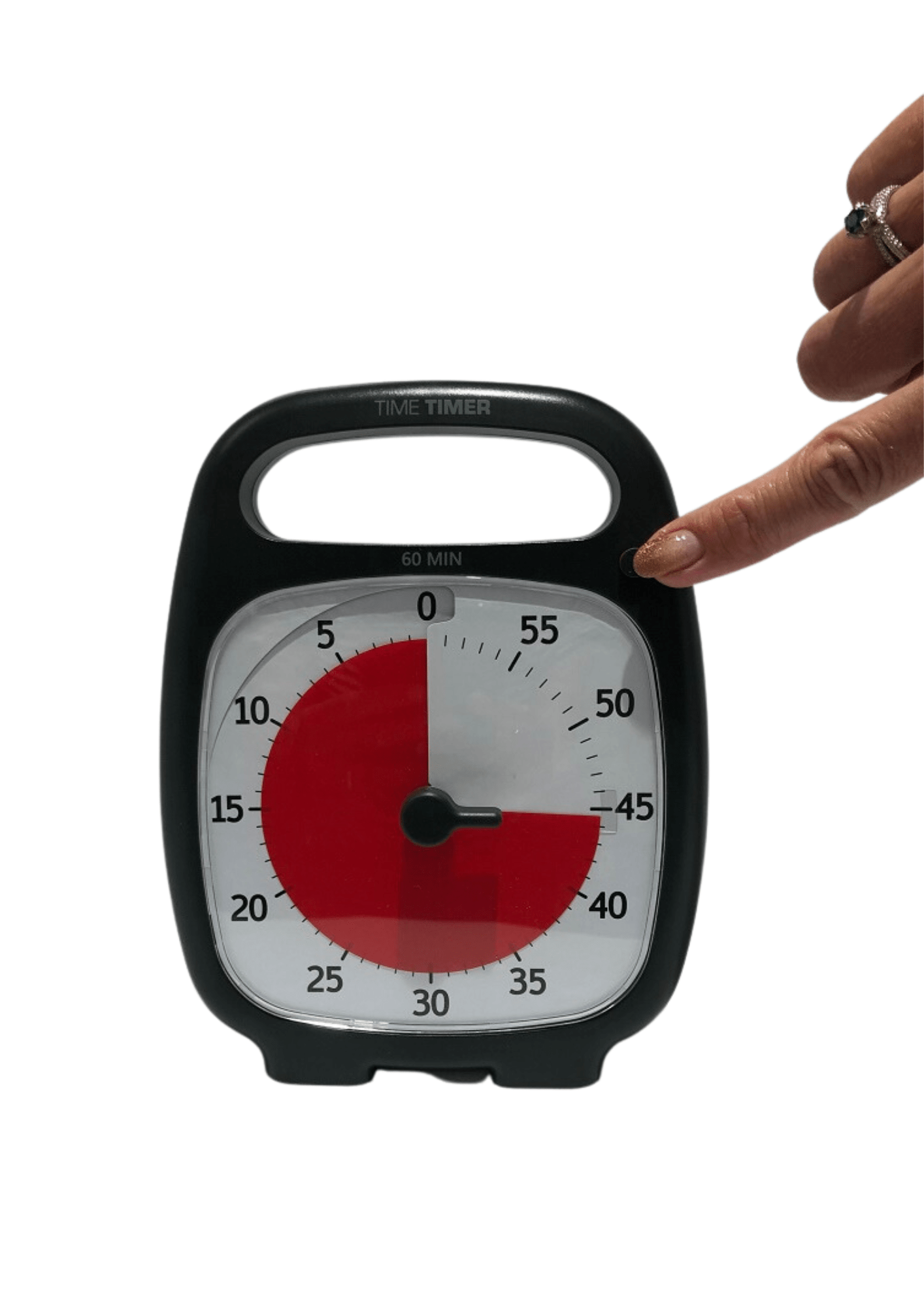 Time Timer - Time Timer - Plus Zwart met Pauzefunctie 14x18 cm - Playlaan