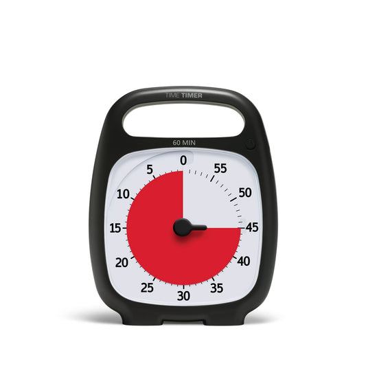 Time Timer - Time Timer - Plus Zwart met Pauzefunctie 14x18 cm - Playlaan