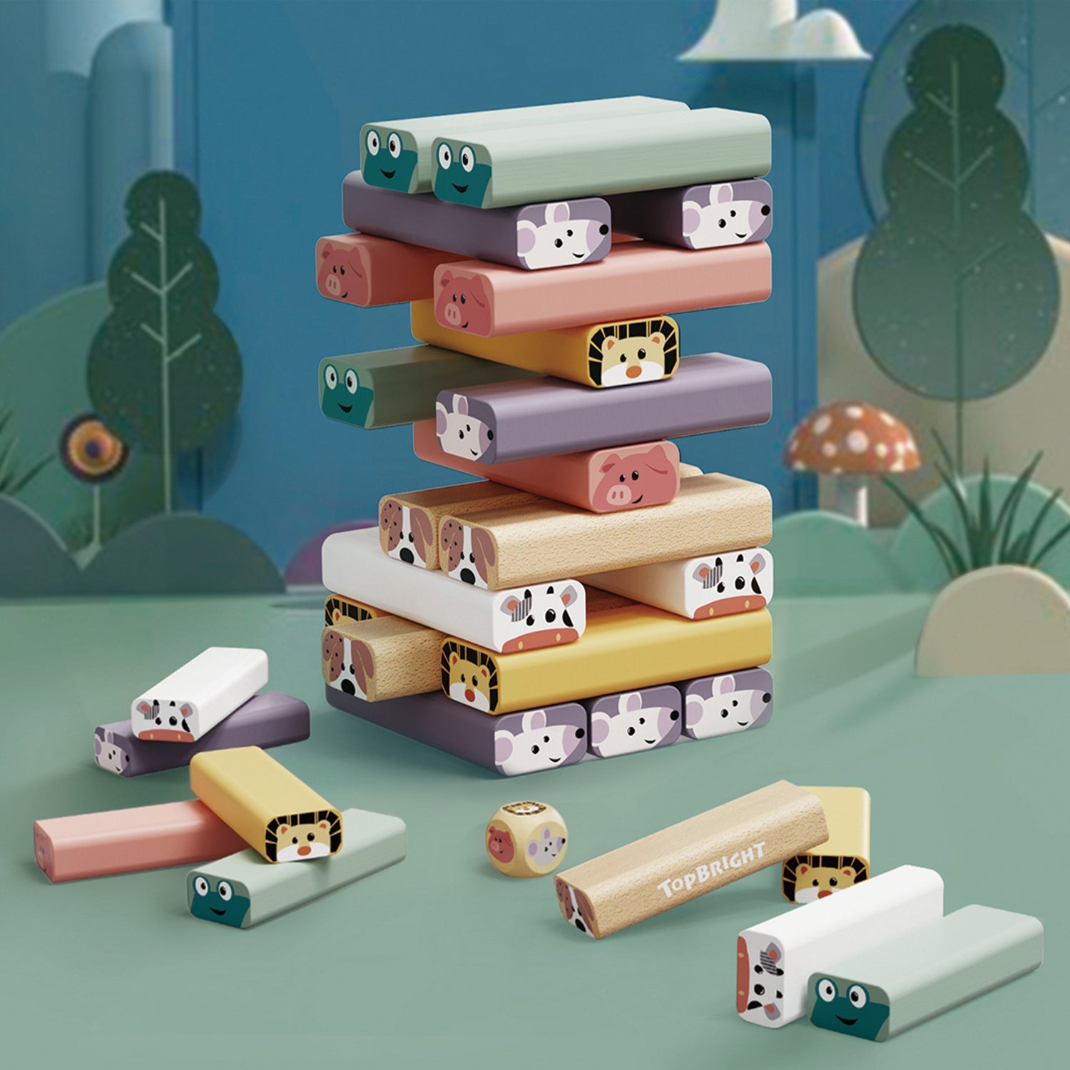 Topbright - Topbright - Wobbly Tower dieren - Playlaan