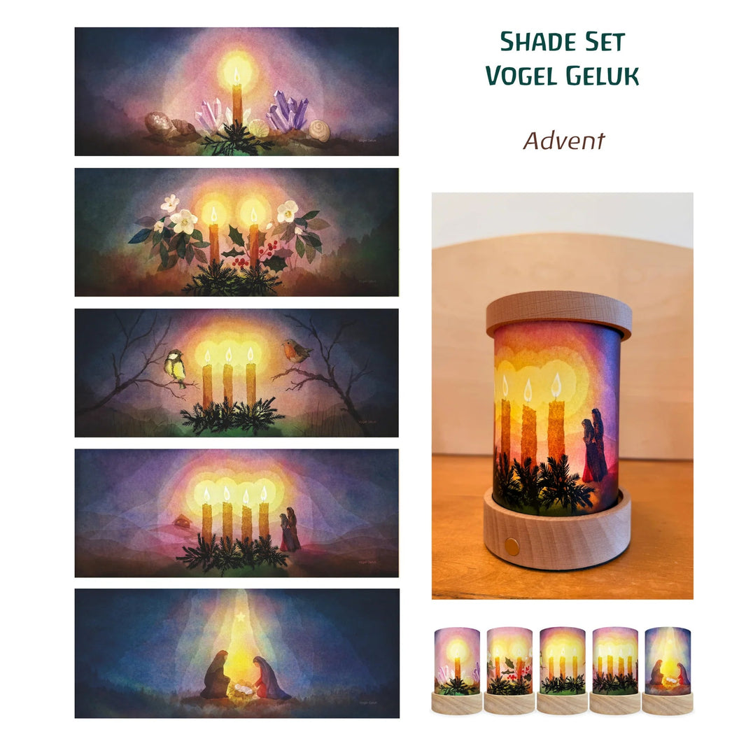 Toverlux - Toverlux - Vogel Geluk - Advent - Lichtplaten voor Toverlantaarn - Playlaan