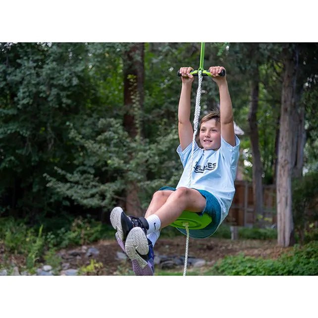 Trelines - Trelines - Outdoor zipline 30 meter met remsysteem - Quickset - Playlaan