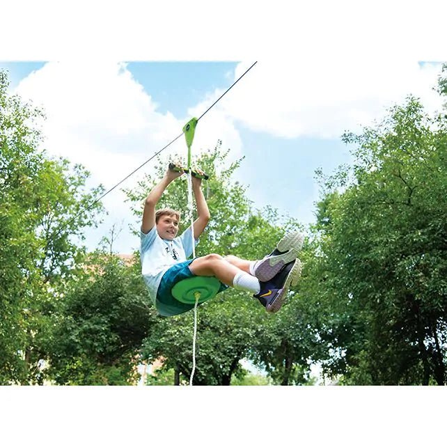 Trelines - Trelines - Outdoor zipline 30 meter met remsysteem - Quickset - Playlaan