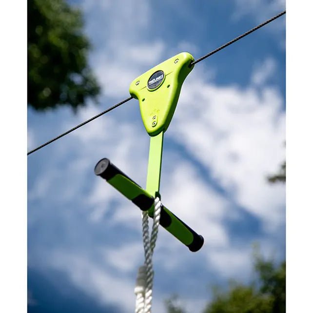 Trelines - Trelines - Outdoor zipline 30 meter met remsysteem - Quickset - Playlaan