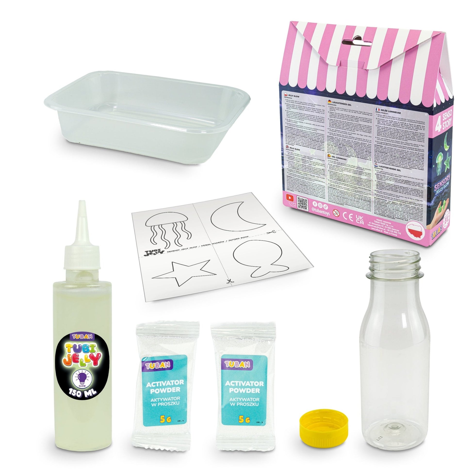 Tuban - Tuban - Sensorische fles jelly glow kit - Playlaan