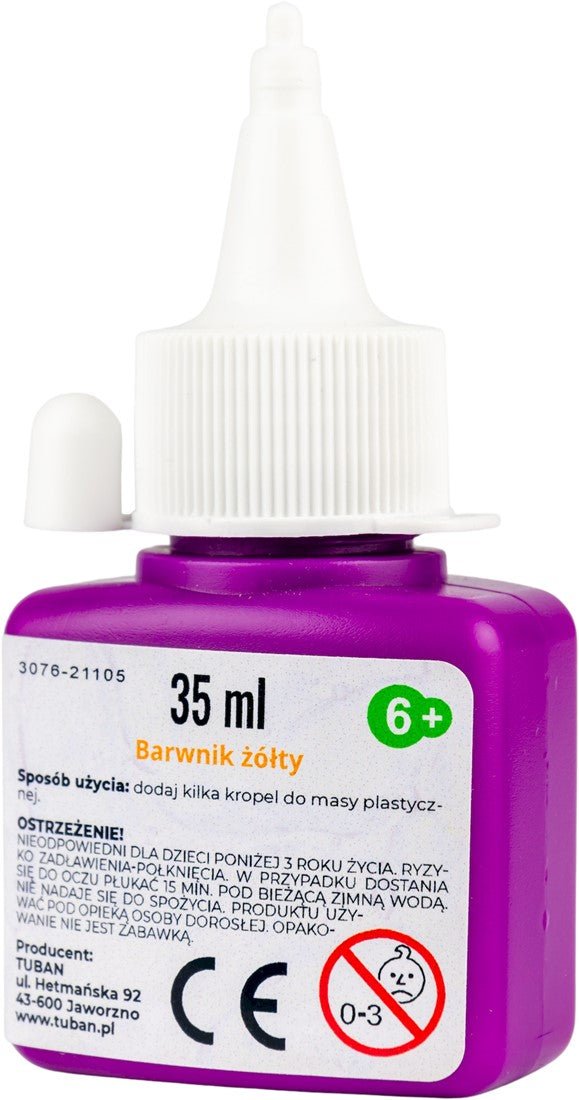 Tuban - Tuban - Verf voor sensorische speelbak of slijm – Geel 35ml - Playlaan