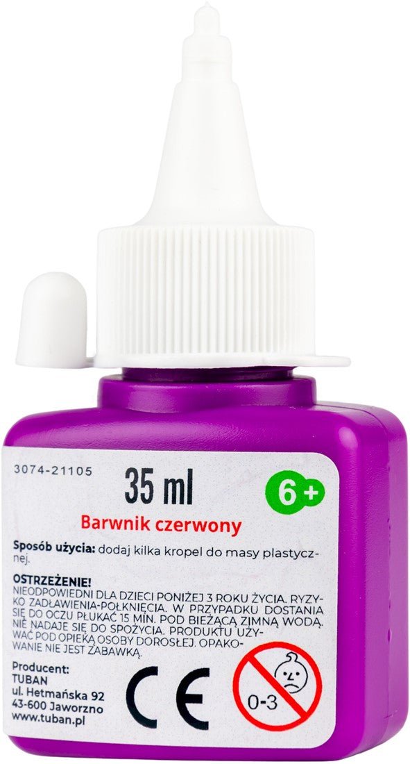 Tuban - Tuban - Verf voor sensorische speelbak of slijm – Rood 35ml - Playlaan