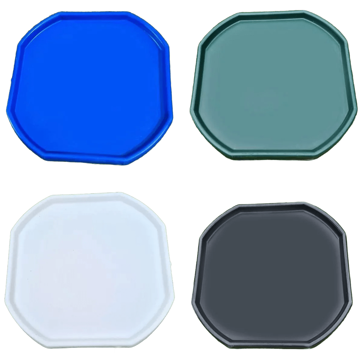 Tuff Tray - Set 4x Tuff Spot Tray (96cm) Blauw/Groen/Wit/Zwart - Playlaan