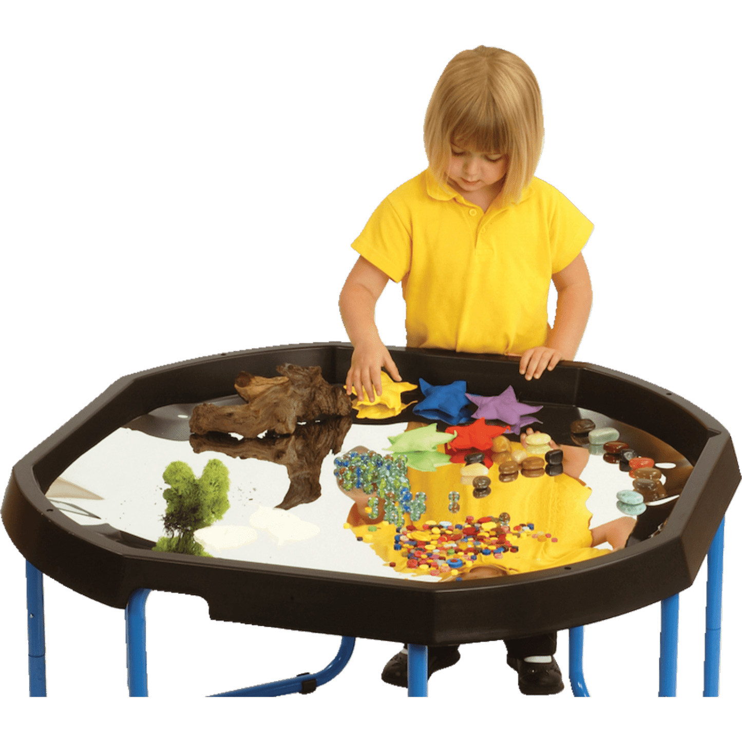 Tuff Tray - Set Tuff Spot Tray (96cm) Blauw + Onderstel Groen - Playlaan