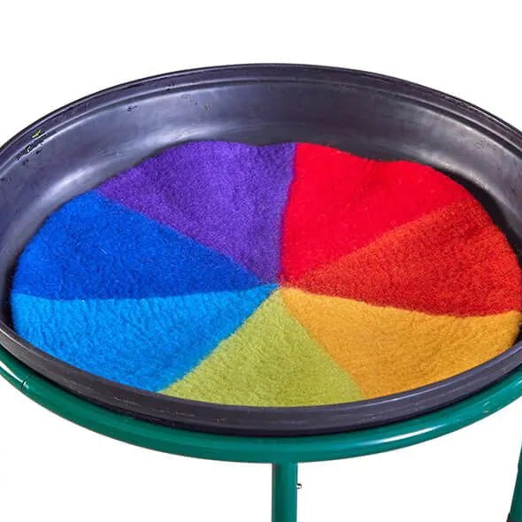 Tuff Tray - Tuff Tray - Regenboog Wolvilten Speelmat voor Tuff Tray Deep Spot (69cm rond) - Playlaan