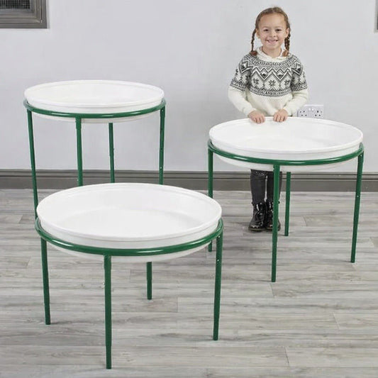 Tuff Tray - Tuff Tray Rond wit (69cm) + Onderstel groen - Playlaan