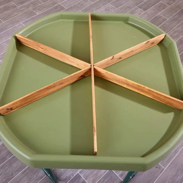 Tuff Tray - Tuff Tray Spot (96cm) Aarde Groen + Verstelbaar onderstel + Houten verdelers - Playlaan
