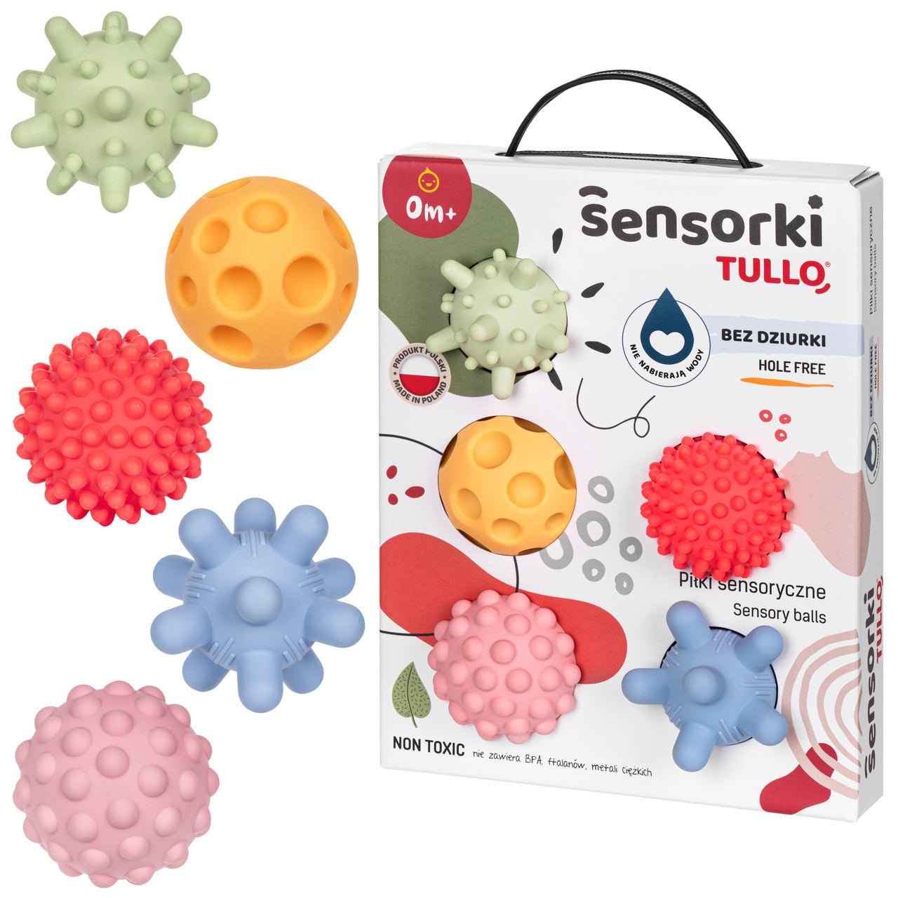 Tullo - Sensorische Ballen 5 st. Pastel - Zonder Gaatjes - Playlaan