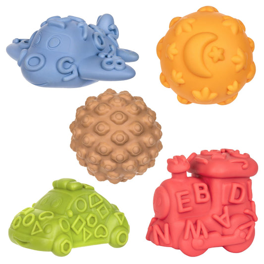 Tullo - Tullo - Sensorische voertuigen en ballen Montessori - 5st zonder gaatjes! - Playlaan