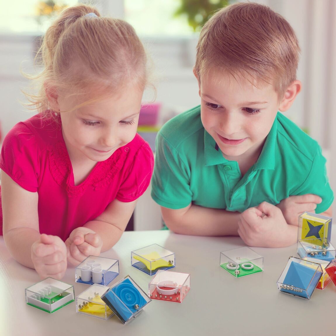 Twiddlers - Mini Doolhof puzzels - kubusspel - hersenkrakers set van 12 - Playlaan