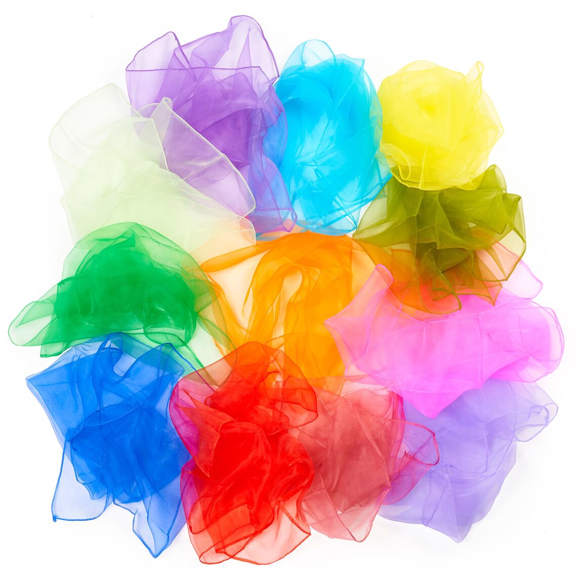 Twiddlers - Sensorische Regenboog Speeldoeken assorted 10 stuks - Playlaan