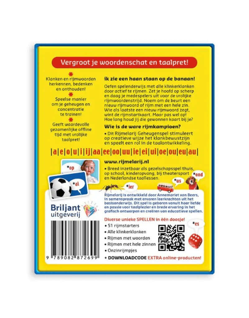 Uitgeverij Briljant - Uitgeverij Briljant - Geheugenspel Rijmelarij - Playlaan
