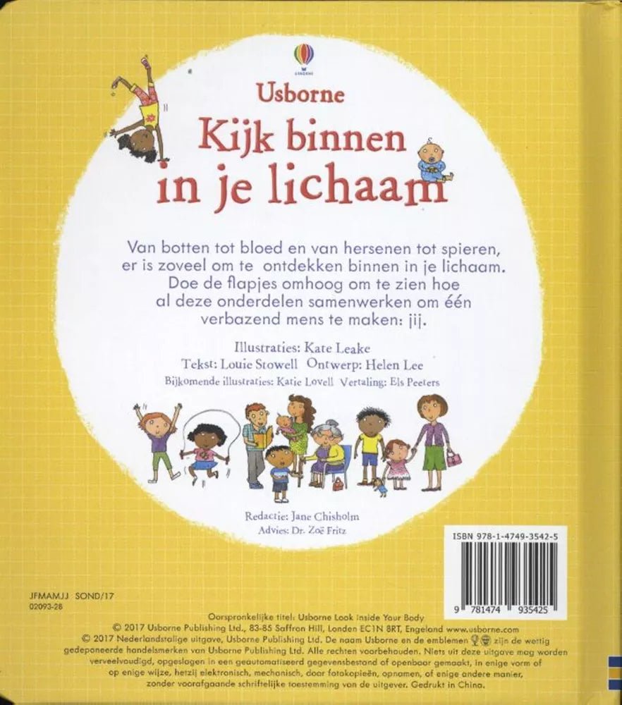 Usborne - Usborne - Flapjesboek: Kijk binnen in je lichaam. 5+ - Playlaan