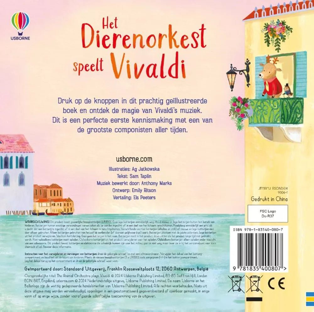 Usborne - Usborne - Geluidenboek: Het Dierenorkest speelt Vivaldi - Playlaan