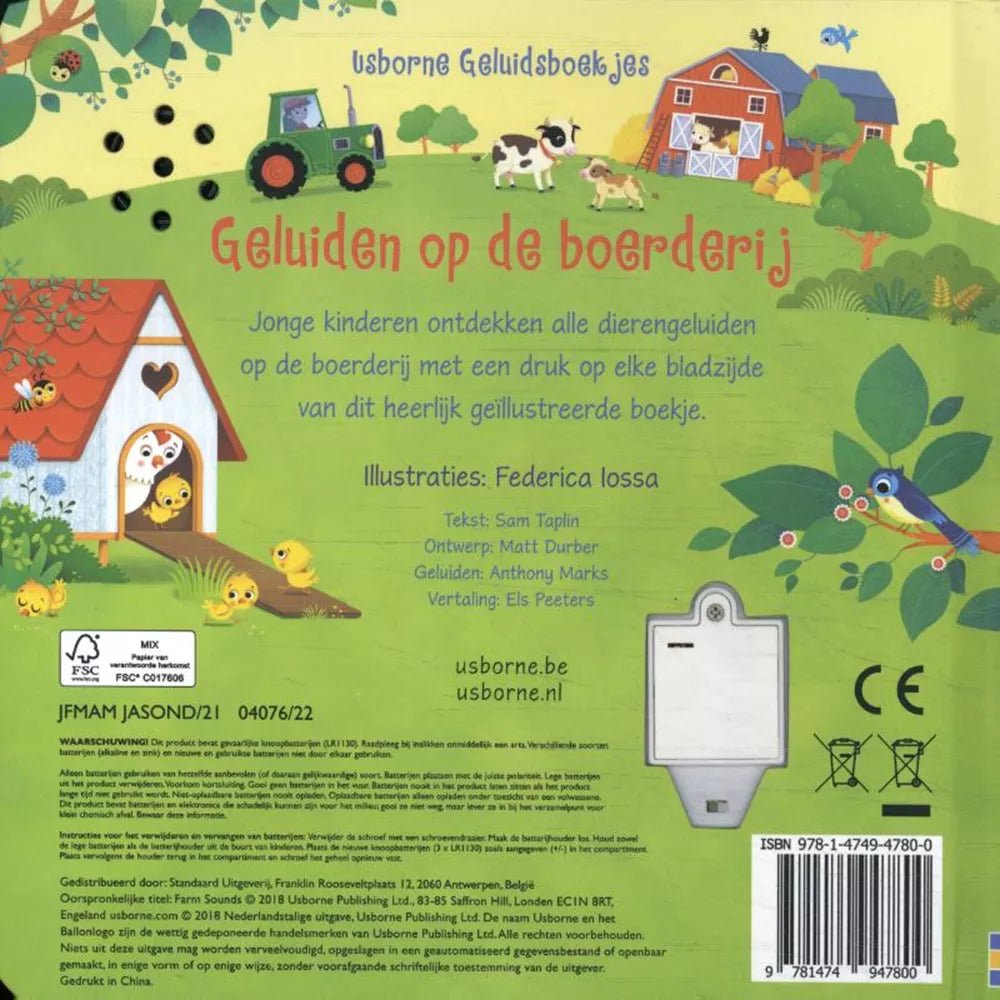 Usborne - Usborne - Geluidenboek: Op de boerderij. - Playlaan