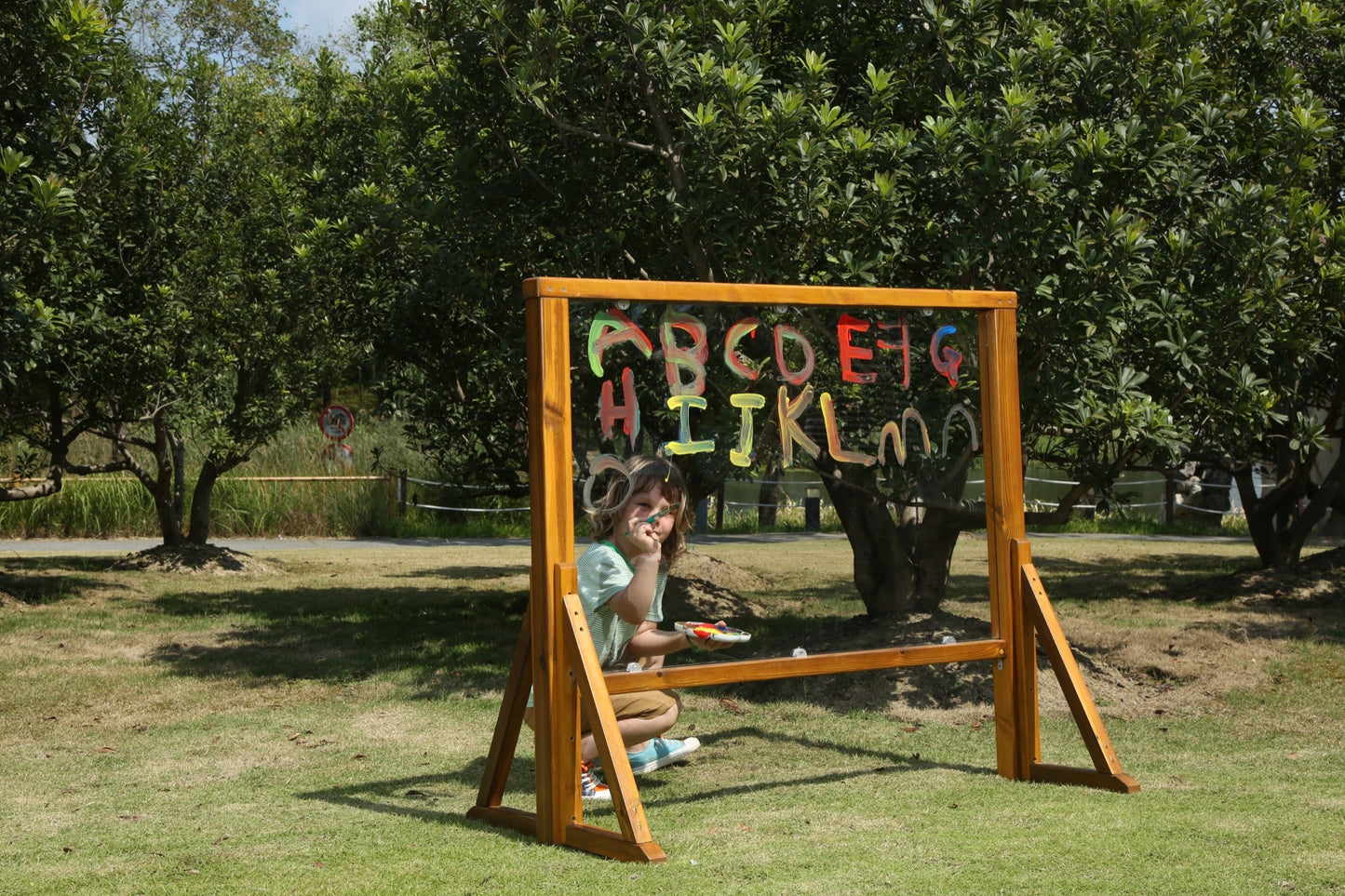 Wisdom - Buiten ezel met transparant paneel - Playlaan