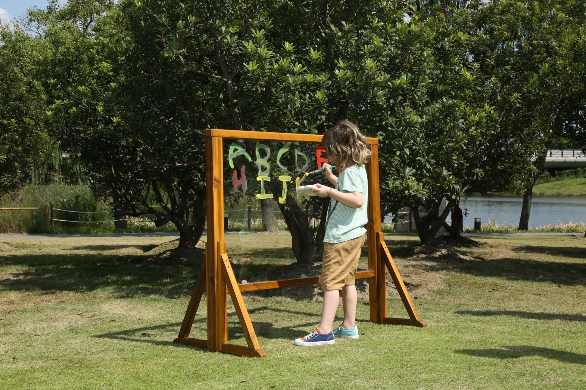 Wisdom - Buiten ezel met transparant paneel - Playlaan