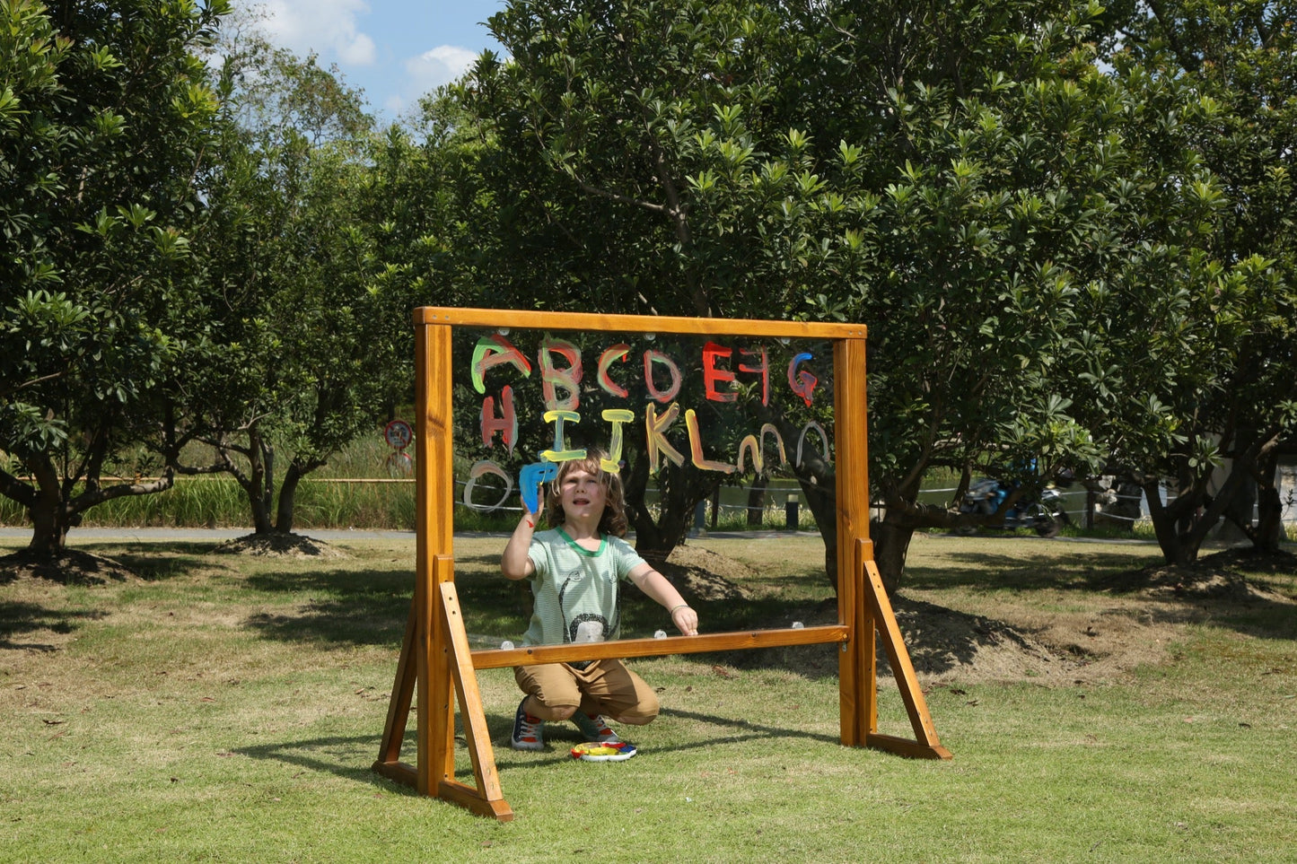 Wisdom - Buiten ezel met transparant paneel - Playlaan