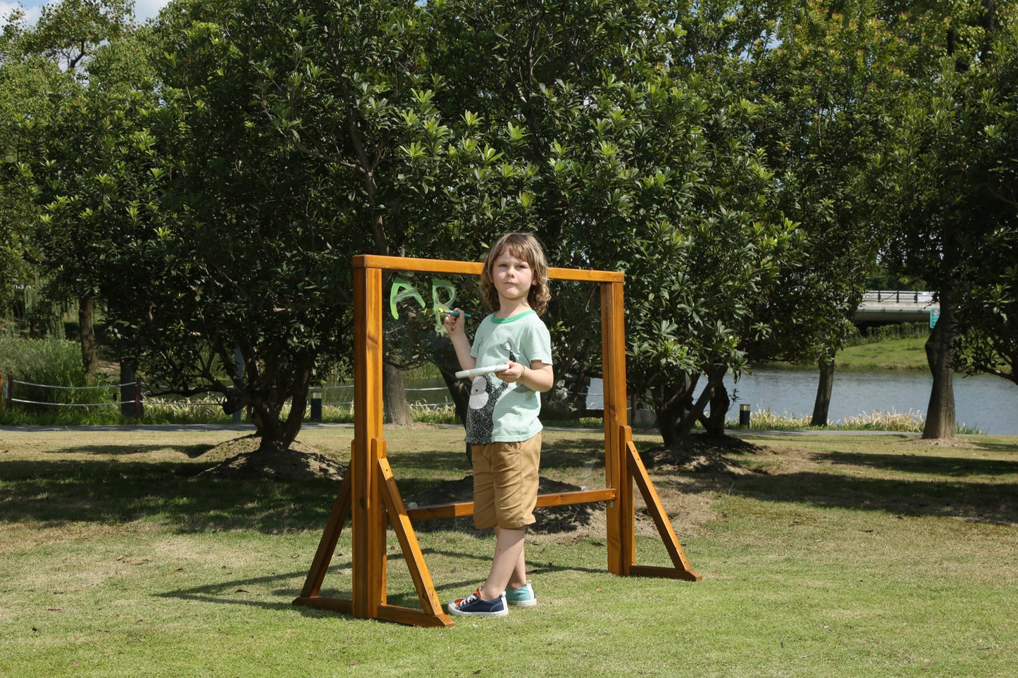 Wisdom - Buiten ezel met transparant paneel - Playlaan