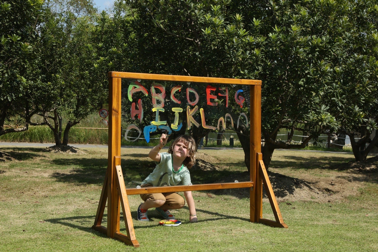 Wisdom - Buiten ezel met transparant paneel - Playlaan