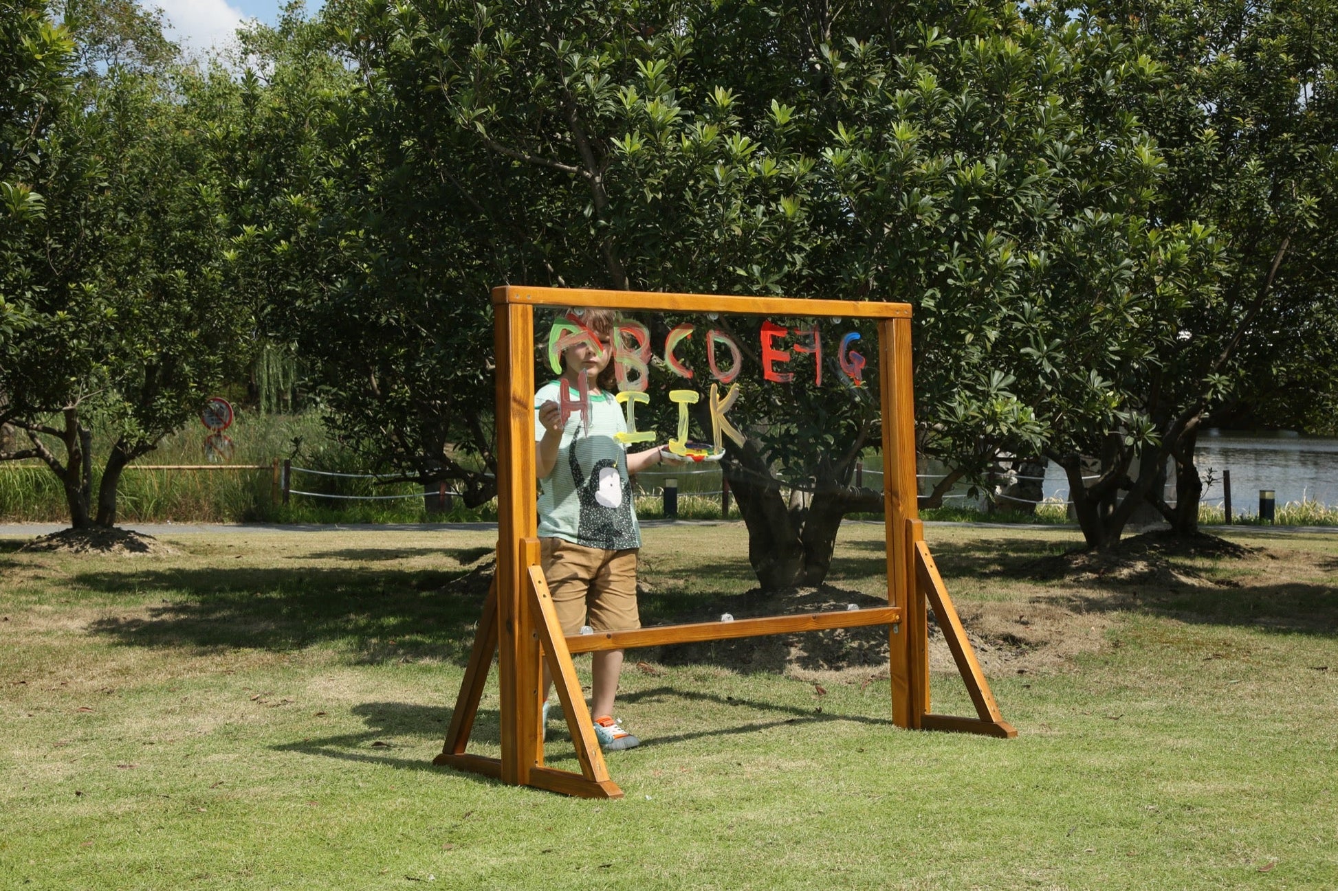 Wisdom - Buiten ezel met transparant paneel - Playlaan