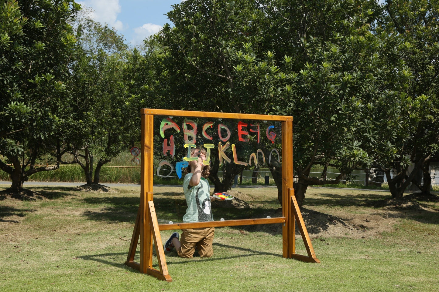 Wisdom - Buiten ezel met transparant paneel - Playlaan