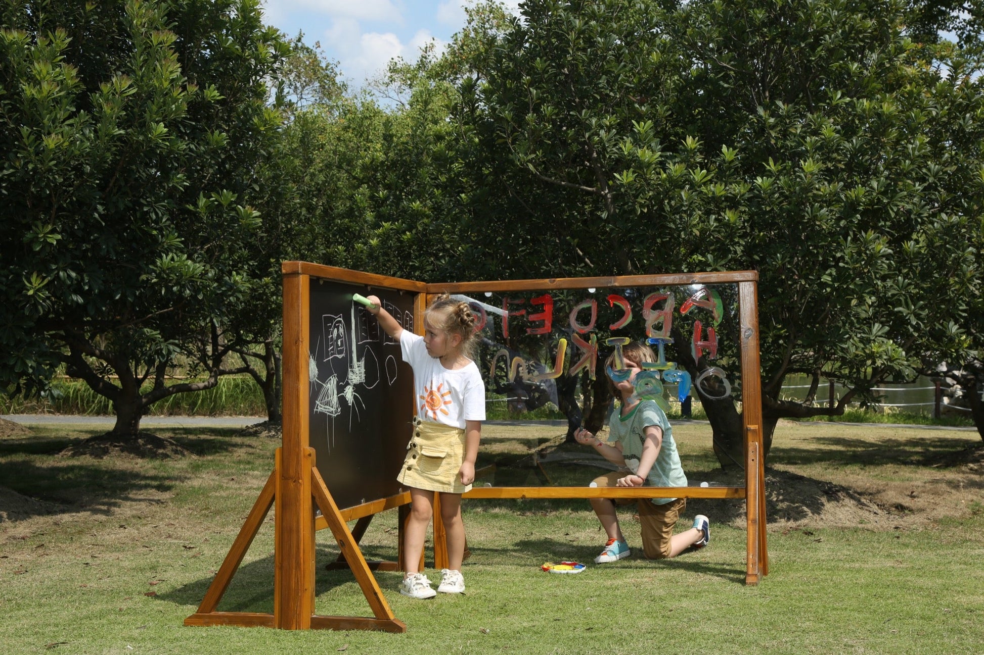 Wisdom - Krijtbord schildersezel voor buiten - Playlaan
