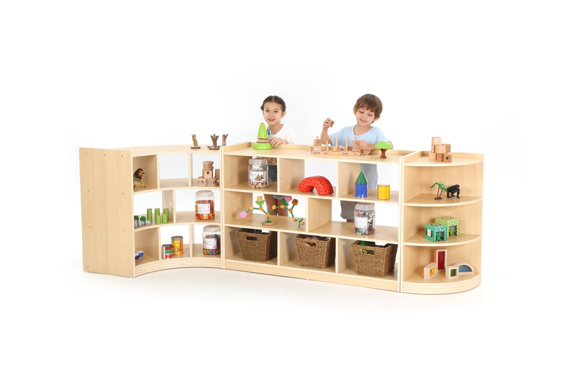 Wisdom - Kwartcirkel hoekkast met legplanken - Playlaan