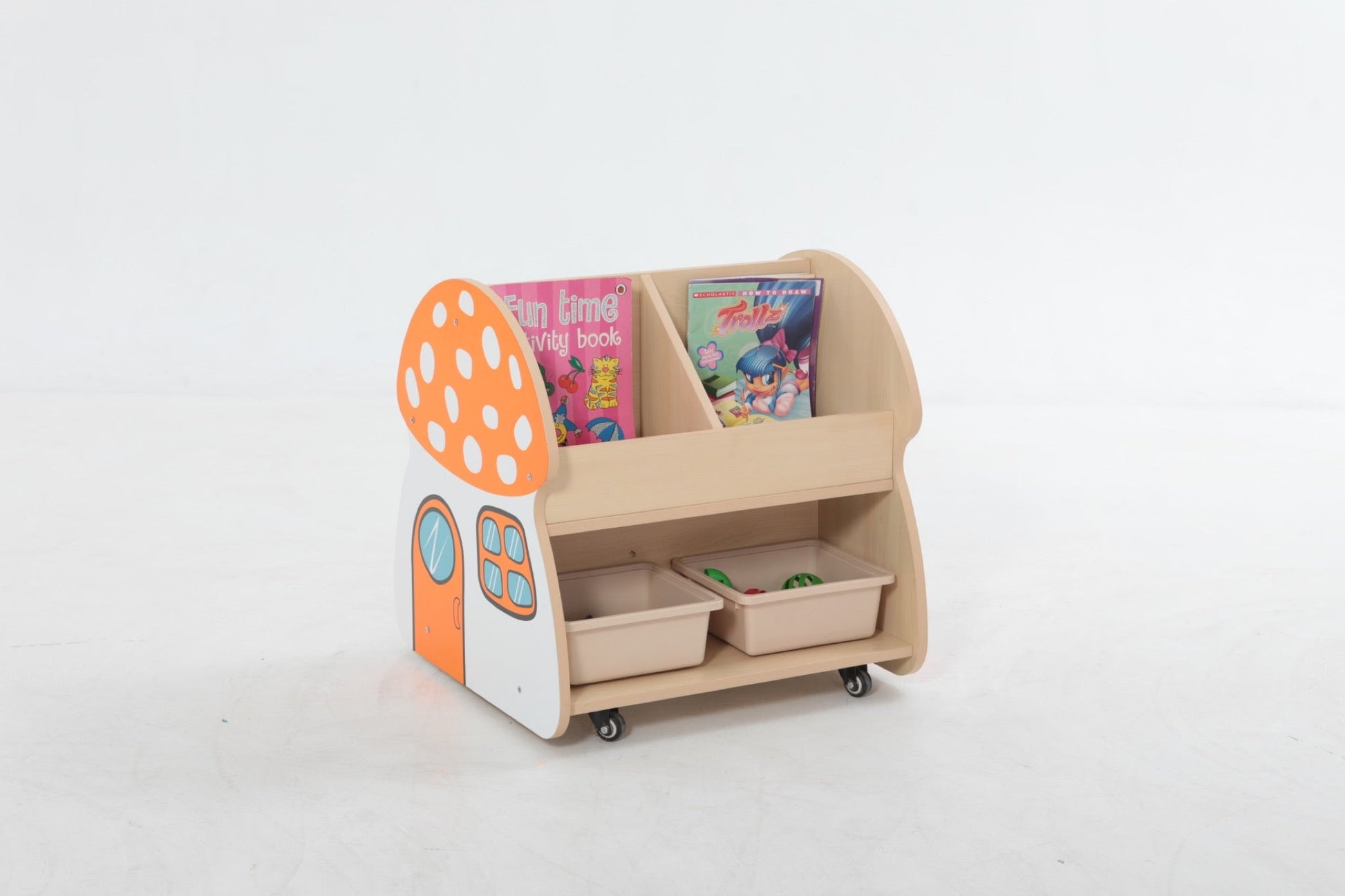 Wisdom - Mobiele boekenkast Paddenstoel voor kinderen - Playlaan