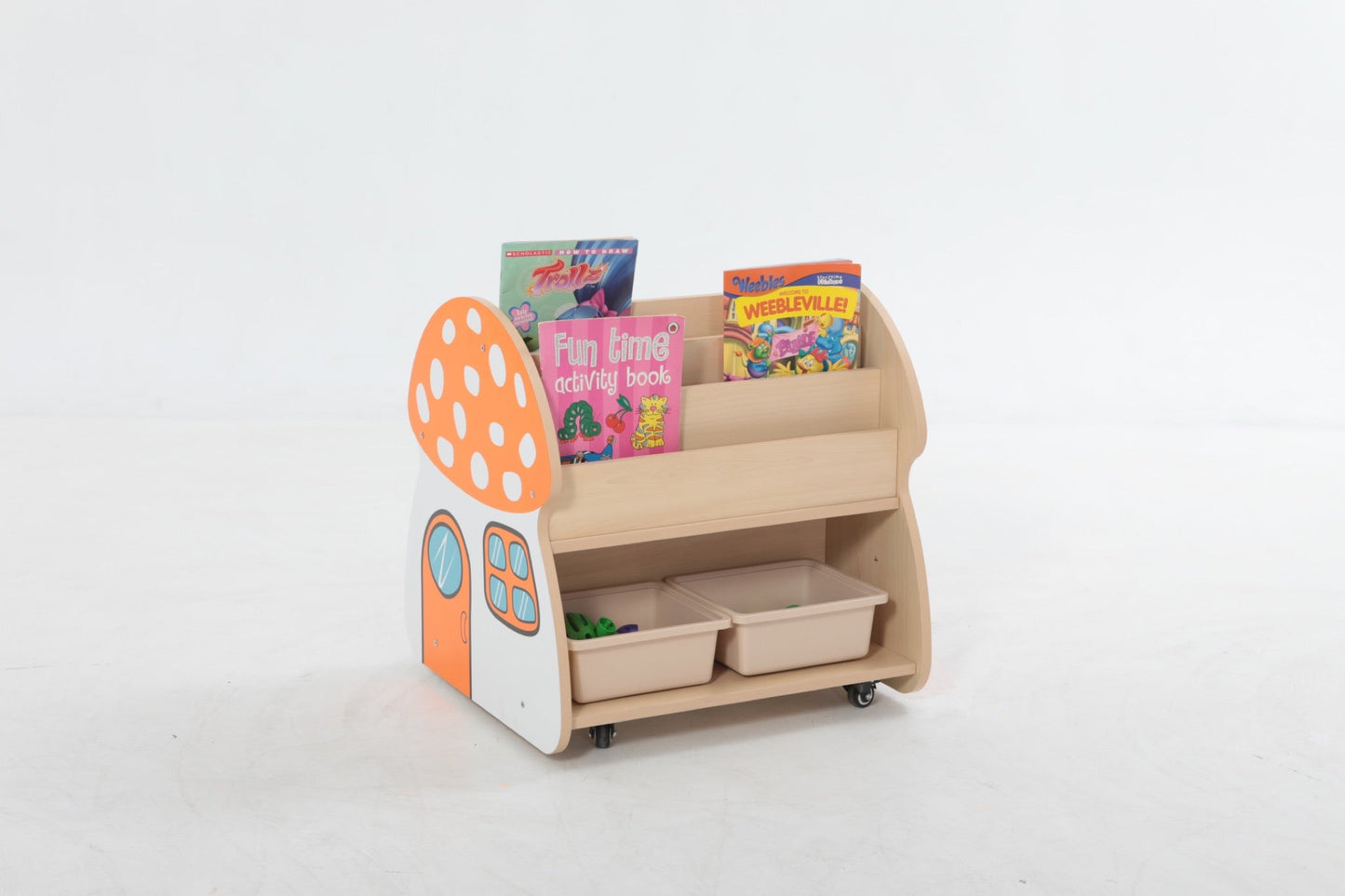 Wisdom - Mobiele boekenkast Paddenstoel voor kinderen - Playlaan